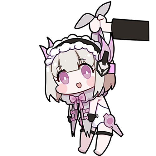 1girl, 1other, :d, black_gloves, bright_pupils, chibi, chibi_only, chinese_commentary