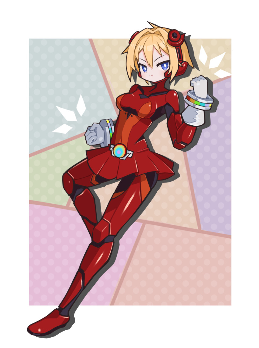 1girl, bandaid, bandaid_on_face, bandaid_on_nose, blonde_hair, blue_eyes, blush, bodysuit