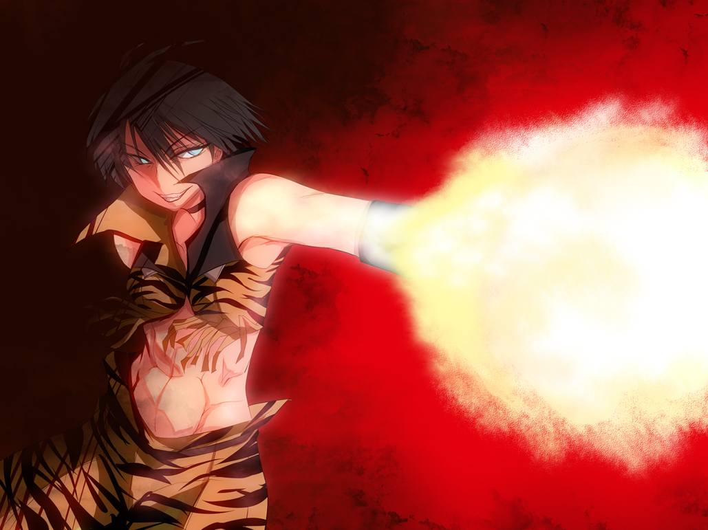 ahoge, akenoin, akenoin_soumon, bad_id, bare_shoulders, black_hair, blue_eyes, choker