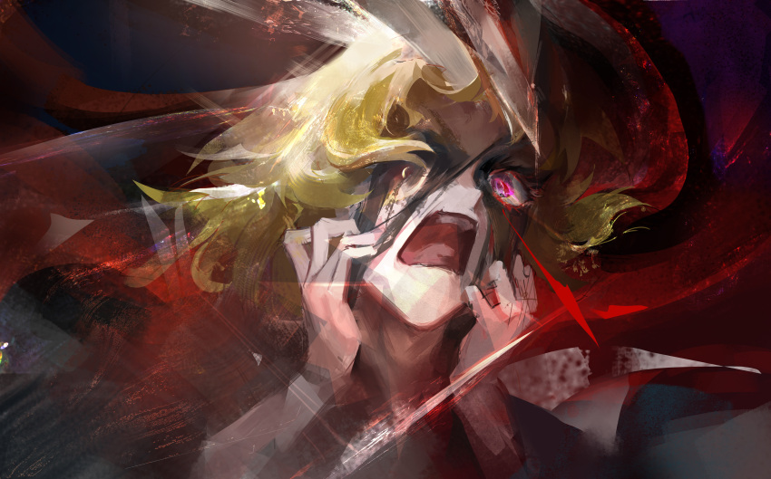 1girl, absurdres, bang_dream!, bang_dream!_it's_mygo!!!!!, black_mask, blonde_hair, chinese_commentary, commentary_request