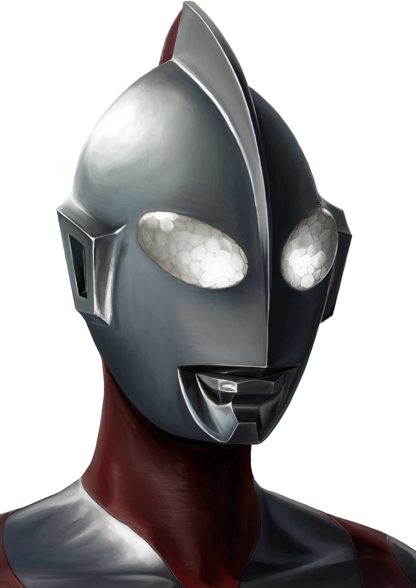 1boy, alien, collarbone, colored_skin, commentary, compound_eyes, dorsal_fin, gattyo