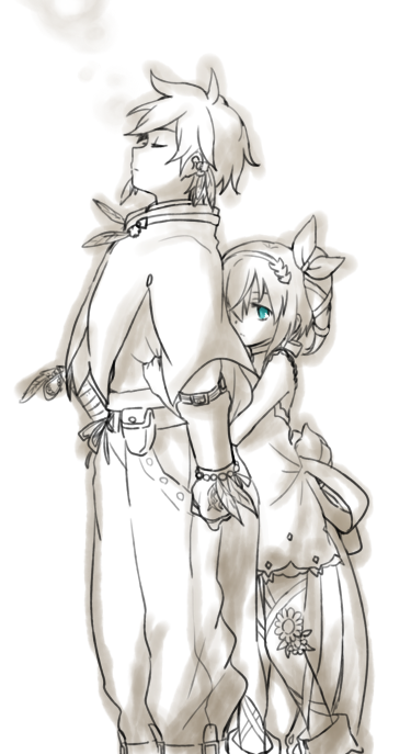 1boy, 1girl, aqua_eyes, belt_pouch, boots, bow, brown_theme, cloak