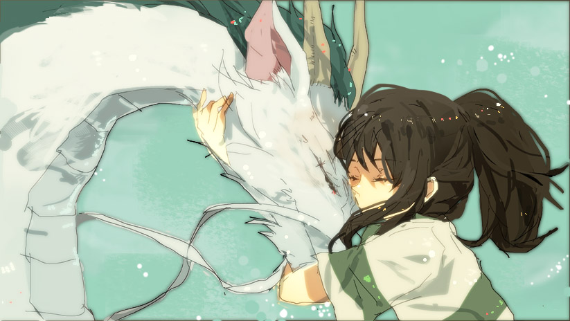 animal_hug, ari_(2e3), brown_hair, child, closed_eyes, cuddling, dragon, eastern_dragon