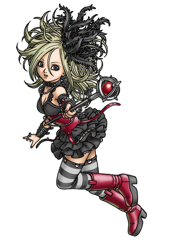 blonde_hair, boots, collar, corset, dragon_quest, dragon_quest_swords, fleurette, frills