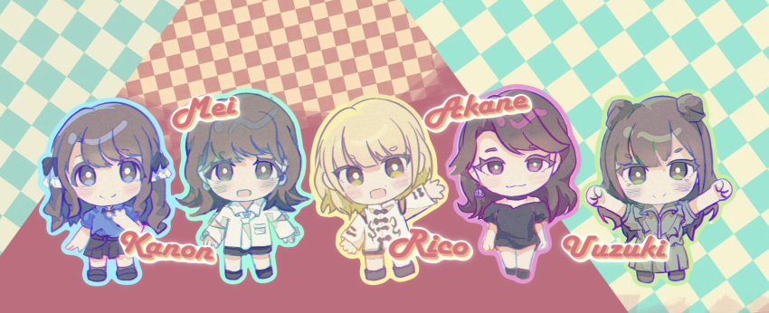 5girls, :3, arm_up, arms_up, ave_mujica_(bang_dream!), bang_dream!, bang_dream!_it's_mygo!!!!!, black_dress