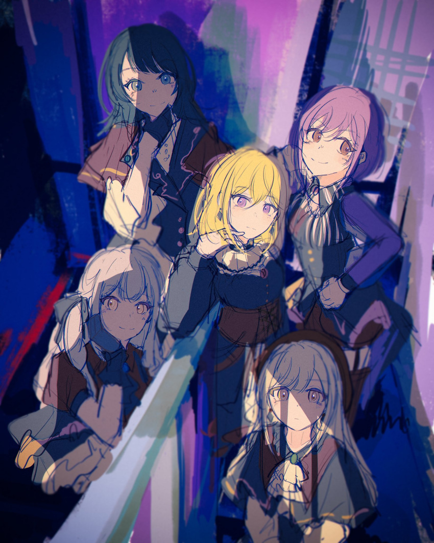 5girls, amoris_(bang_dream!), ascot, ave_mujica_(bang_dream!), bang_dream!, bang_dream!_it's_mygo!!!!!, beret, black_ascot