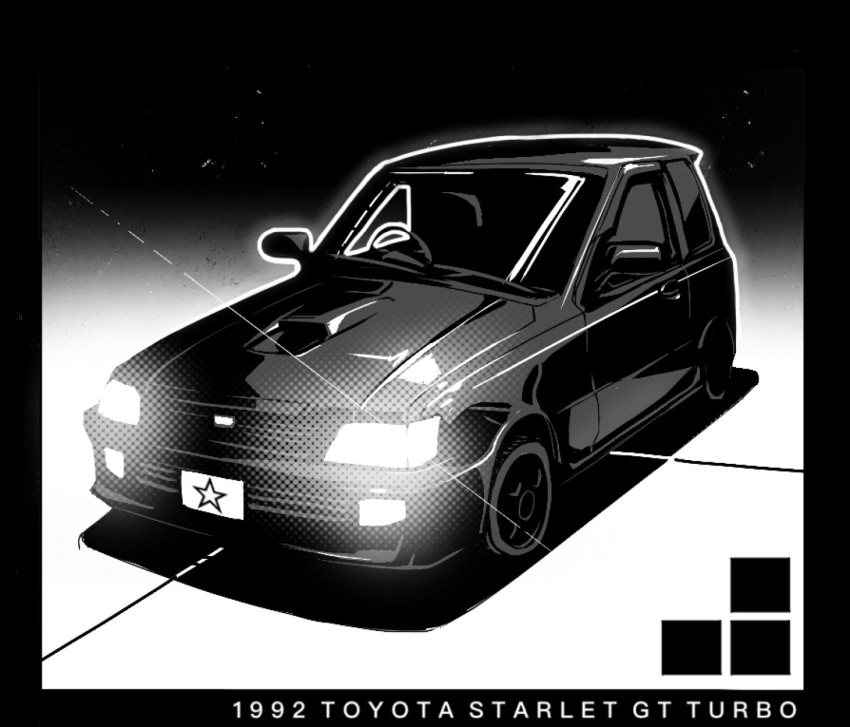 black_border, border, car, greyscale, highres, monochrome, motor_vehicle, no_humans