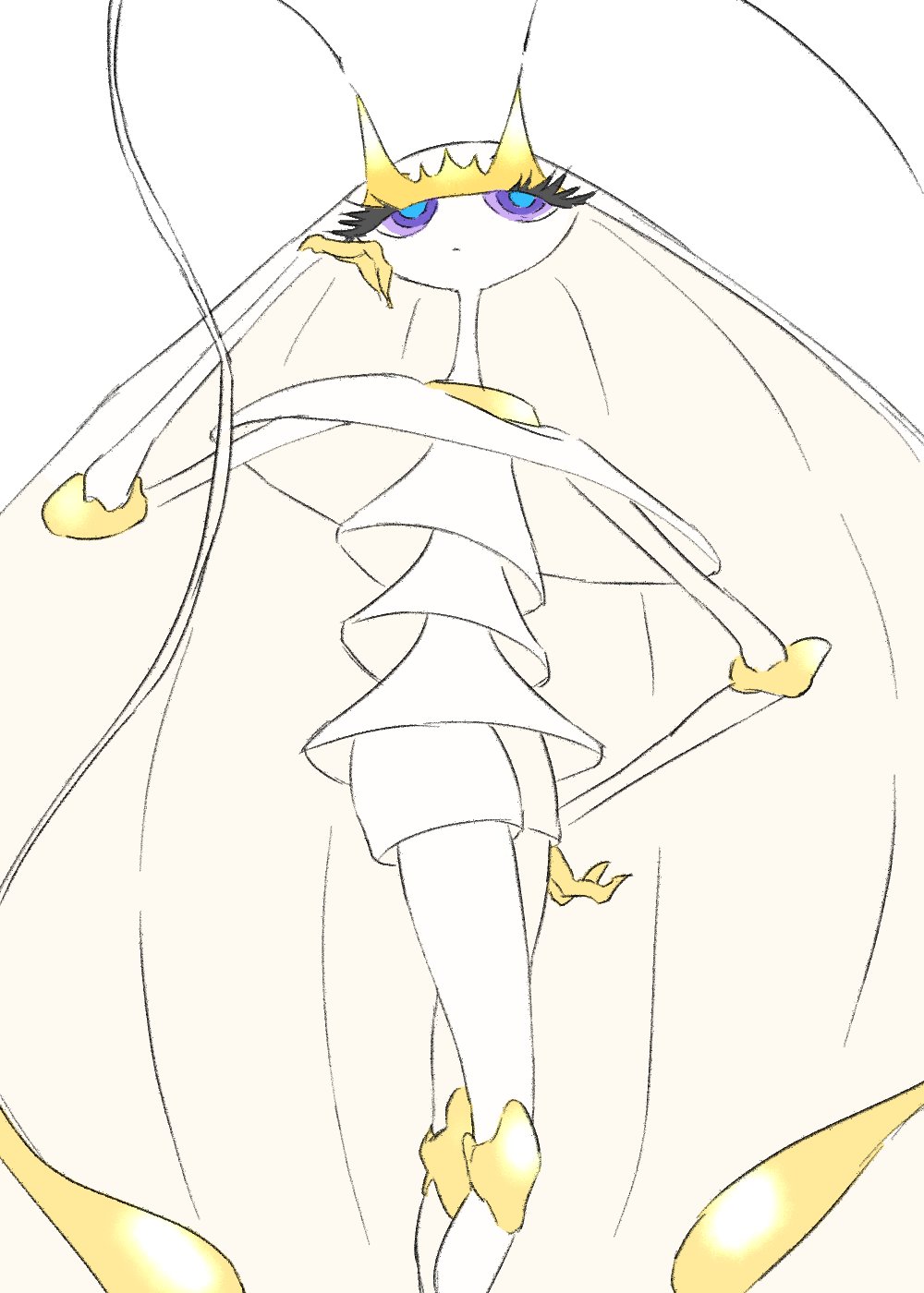 1girl, antennae, blue_pupils, commentary, fugur6_fugur9, highres, no_humans, pheromosa