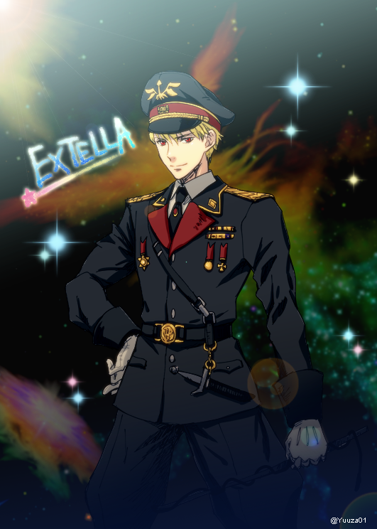 1boy, blonde_hair, commentary_request, fate/extella, fate/extra, fate_(series), gilgamesh_(cold-blooded_warden)_(fate), gilgamesh_(fate)