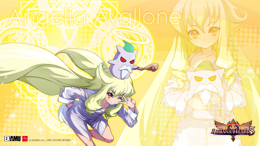 16:9, angel, angelia_avallone, arcana_heart, arcana_heart_2, arcana_heart_3, beard, bent_over