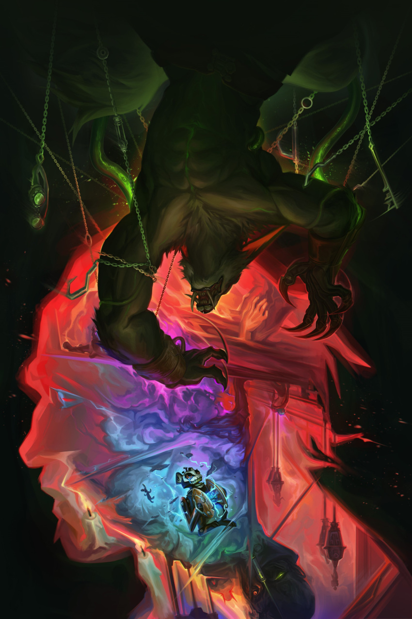 2girls, 3boys, abs, absurdres, animal_ears, arcane:_league_of_legends, arcane_singed, arcane_vi