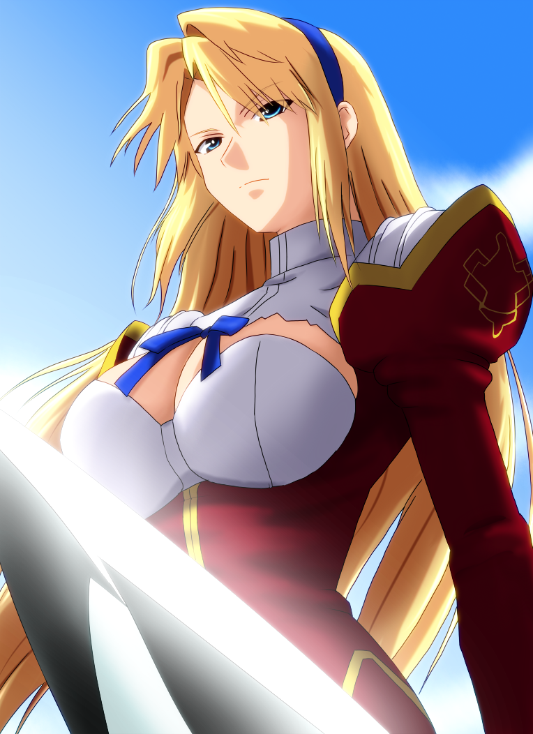 blue_eyes, breasts, bridget_l._satellizer, cleavage, cleavage_cutout, diesel-turbo, dress, freezing