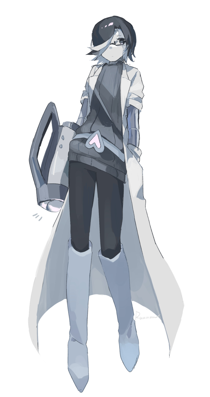 1boy, absurdres, alternate_universe, androgynous, android, artist_name, belt, boots