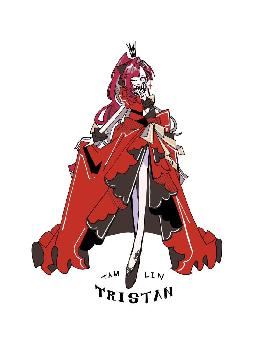 1girl, :p, ;p, baobhan_sith_(exhibition_attire)_(fate), baobhan_sith_(fate), baobhan_sith_(swimsuit_pretender)_(fate), baobhan_sith_(swimsuit_pretender)_(third_ascension)_(fate), black_bow