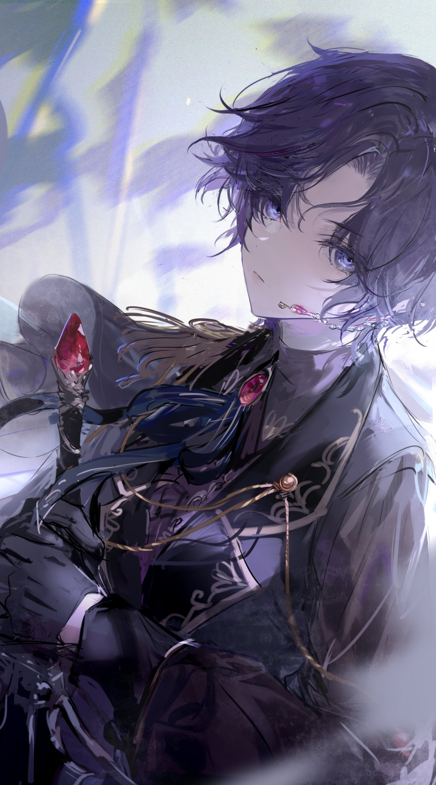 1girl, absurdres, alternate_costume, asahina_mafuyu, ascot, black_coat, black_gloves, black_suit