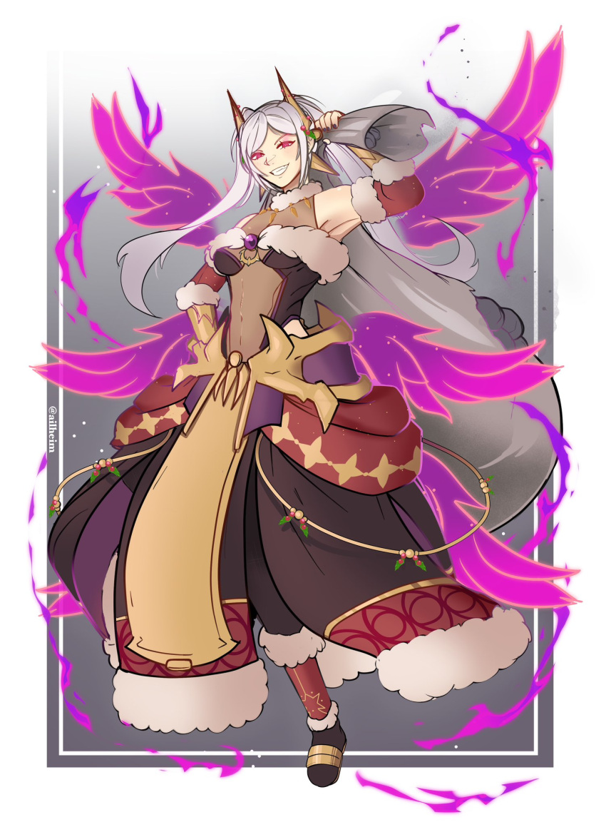 1girl, ailheim, alternate_costume, aura, corruption, dark_aura, dark_persona, eyes_of_grima