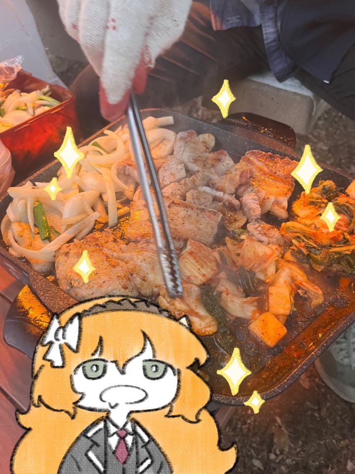 1girl, black_jacket, black_vest, bow, chibi, collared_shirt, colored_skin, cooking