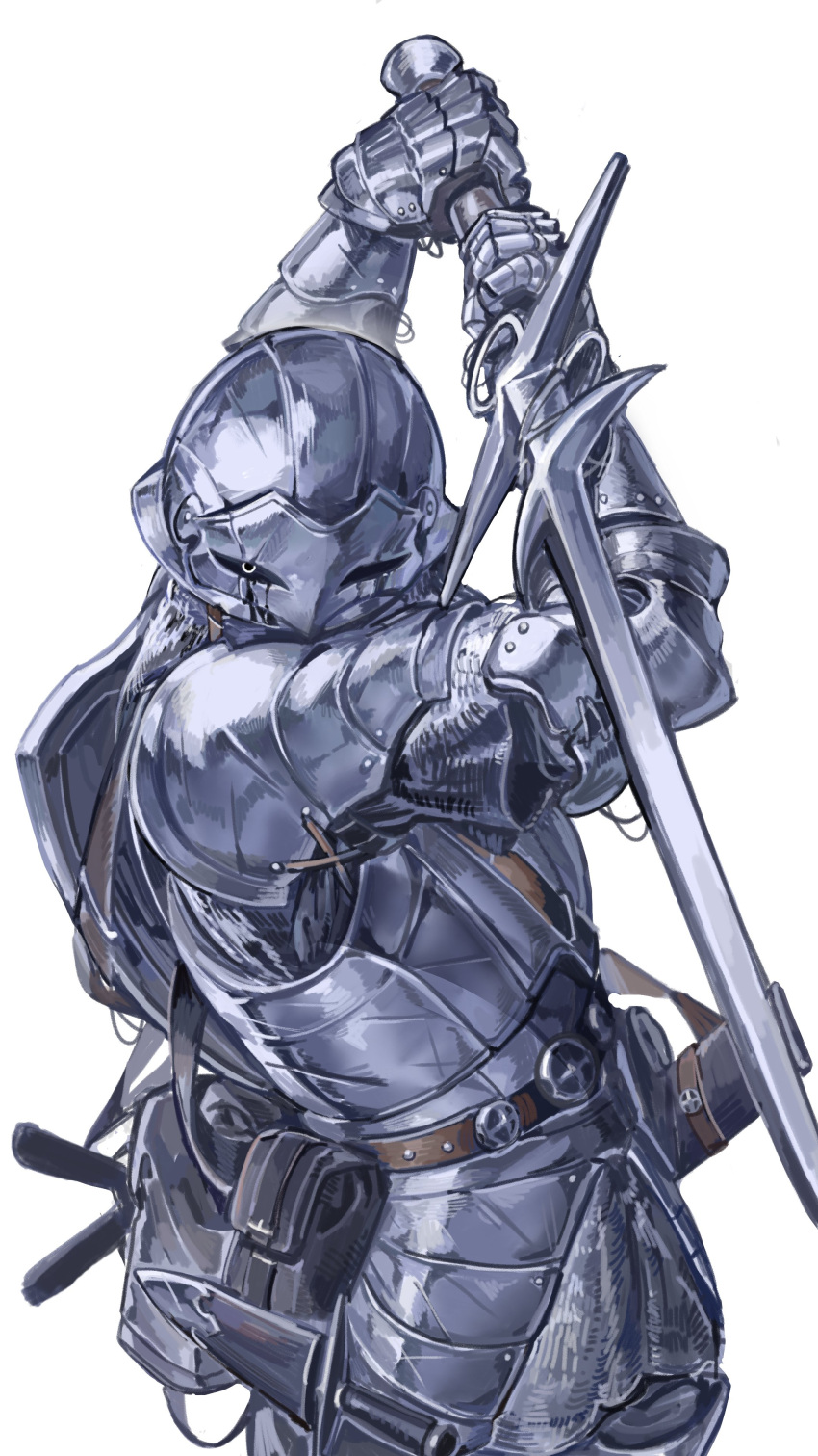 1other, absurdres, armor, belt, breastplate, commentary, dagger, full_armor