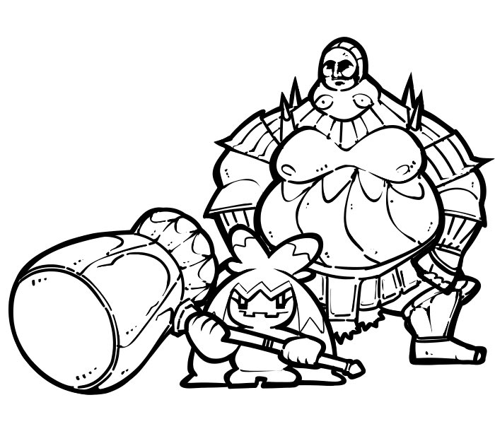 1boy, armor, borrowed_weapon, crossover, dark_souls_(series), dark_souls_i, executioner_smough, full_armor
