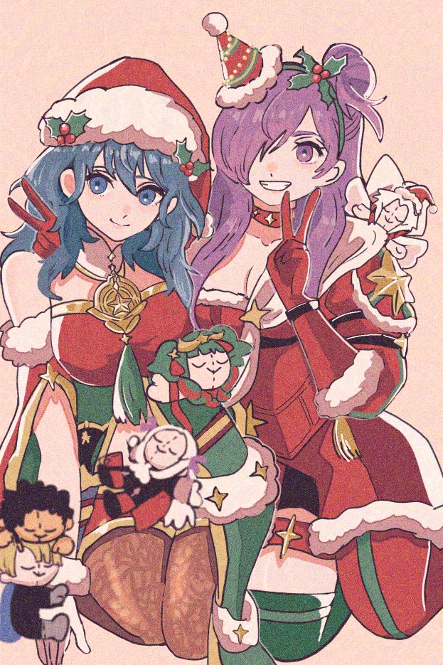 2girls, arval_(fire_emblem), blue_eyes, blue_hair, byleth_(female)_(fire_emblem), byleth_(female)_(frosty_professor)_(fire_emblem), byleth_(fire_emblem), character_doll
