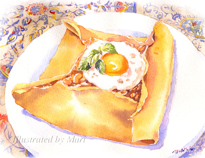 artist_name, commentary_request, curry, egg_(food), food, food_focus, fried_egg, galette_(food)