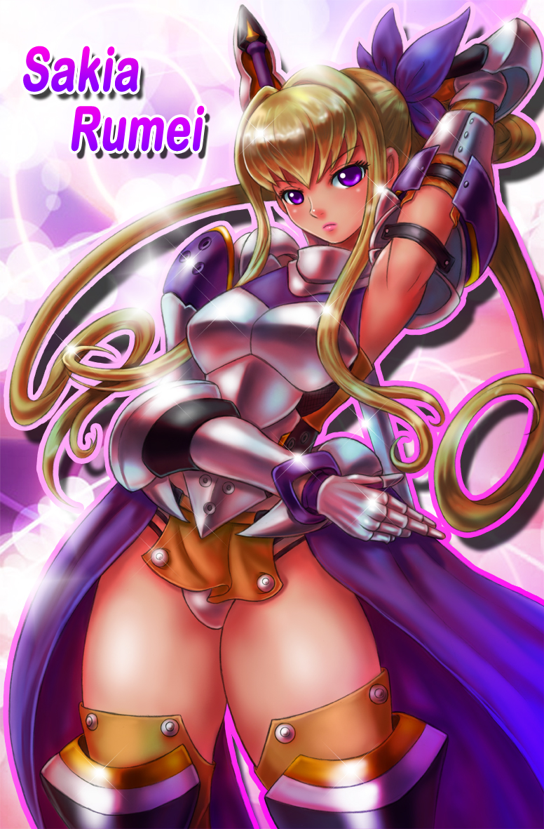 ar_tonelico_iii, armor, armpits, blonde_hair, boken_fantasy, breastplate, gauntlets, gust