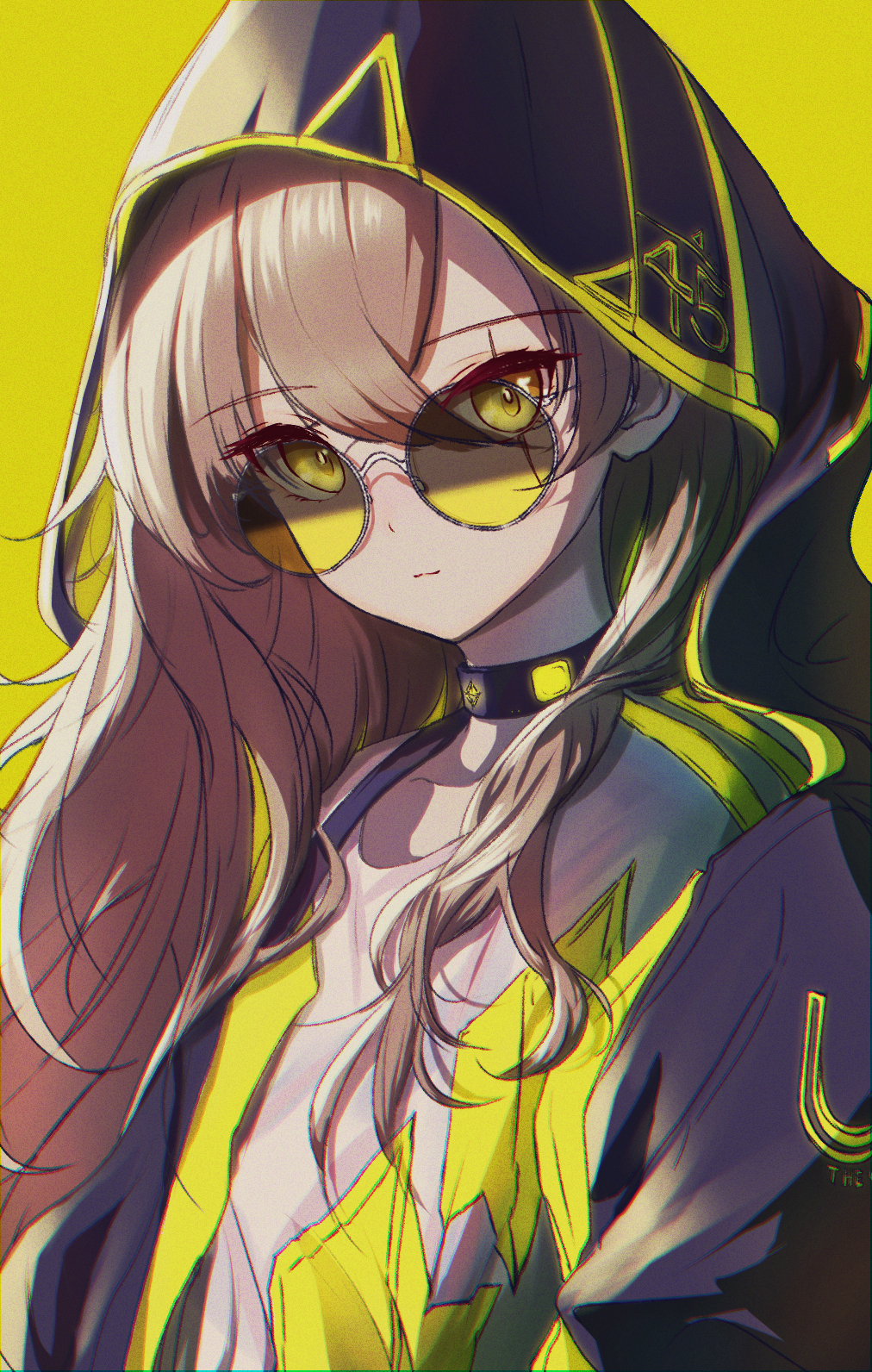 1girl, alternate_costume, black_choker, brown_hair, choker, e20_(79324944), girls_frontline, highres