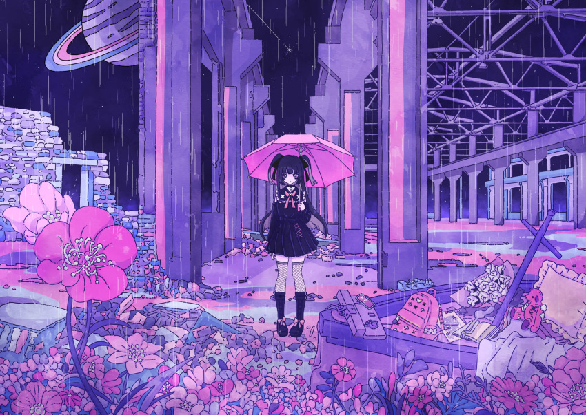 1girl, album_cover, anda_(tuyu), arm_at_side, backpack, bag, black_choker, black_eyes