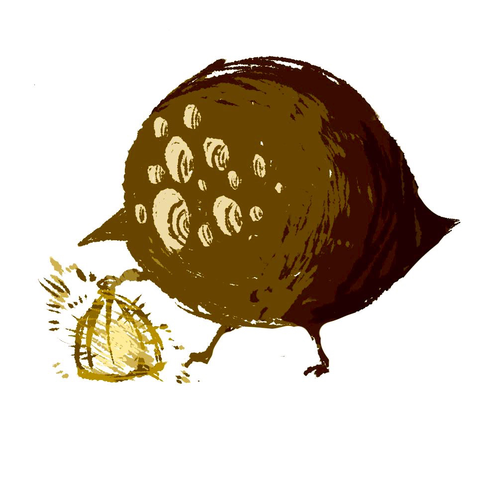 animal_focus, big_bird_(project_moon), birdcage, cage, extra_eyes, holding, holding_cage, lobotomy_corporation, mochigome_138, project_moon, simple_background, white_background