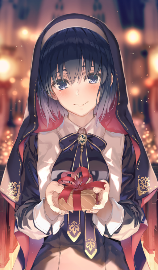 1girl, blue_dress, blue_eyes, blue_hair, blush, breasts, c.i.e.l_(fate), ciel_(tsukihime)