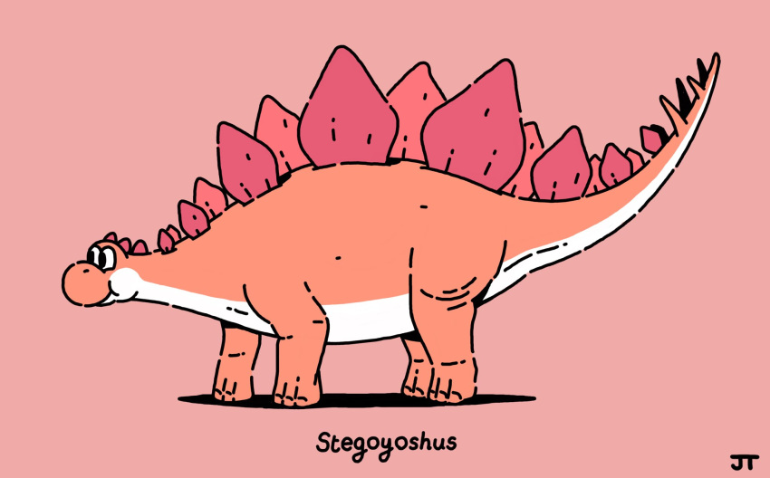 alternate_species, black_eyes, character_name, closed_mouth, commentary, dinosaur, english_commentary, from_side