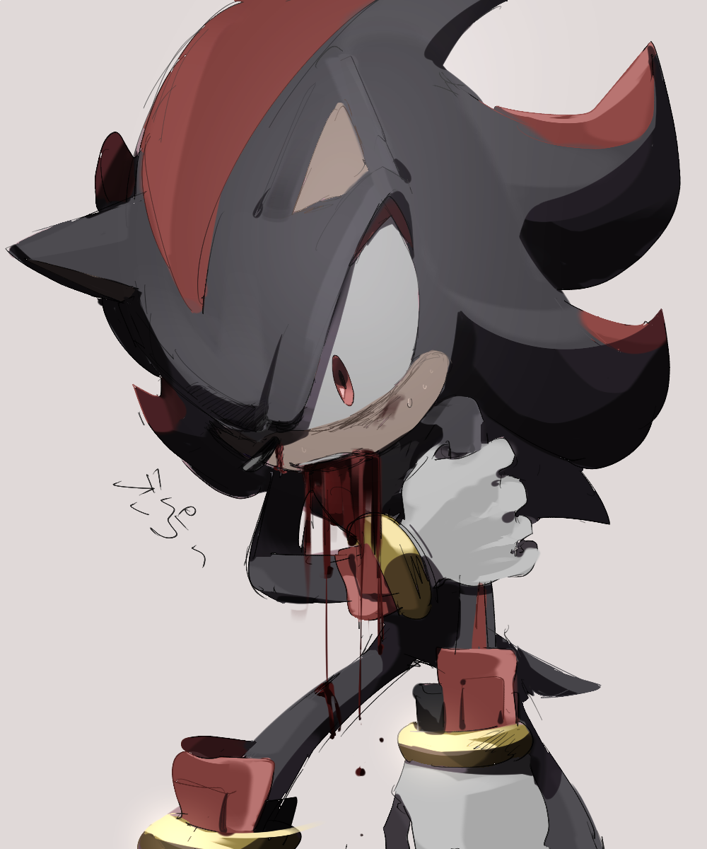 1boy, animal_ears, closed_eyes, gloves, hand_on_own_arm, highres, omiya599, red_eyes