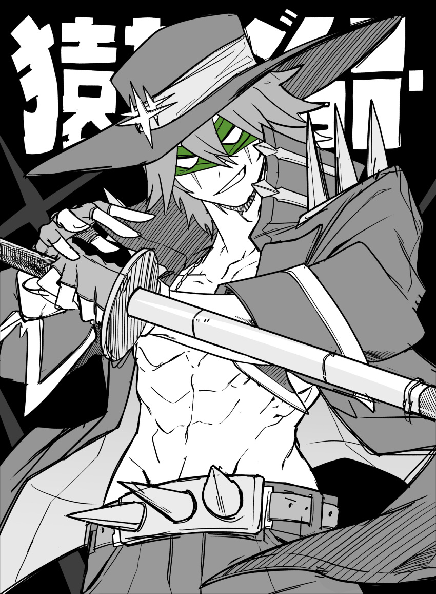 1boy, abs, absurdres, cosplay, crossover, eye_mask, guilty_gear, highres
