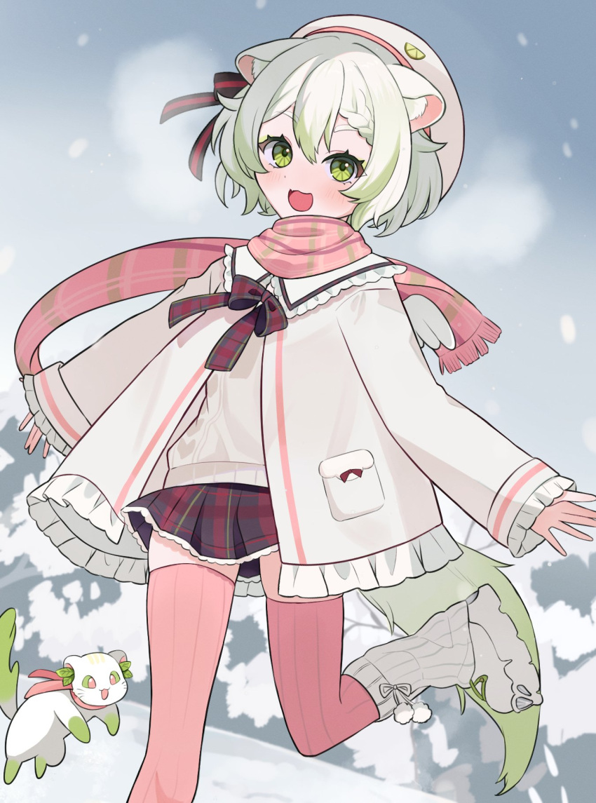 :3, animal_ears, beret, bob_cut, bow, bowtie, breath, eyeshadow