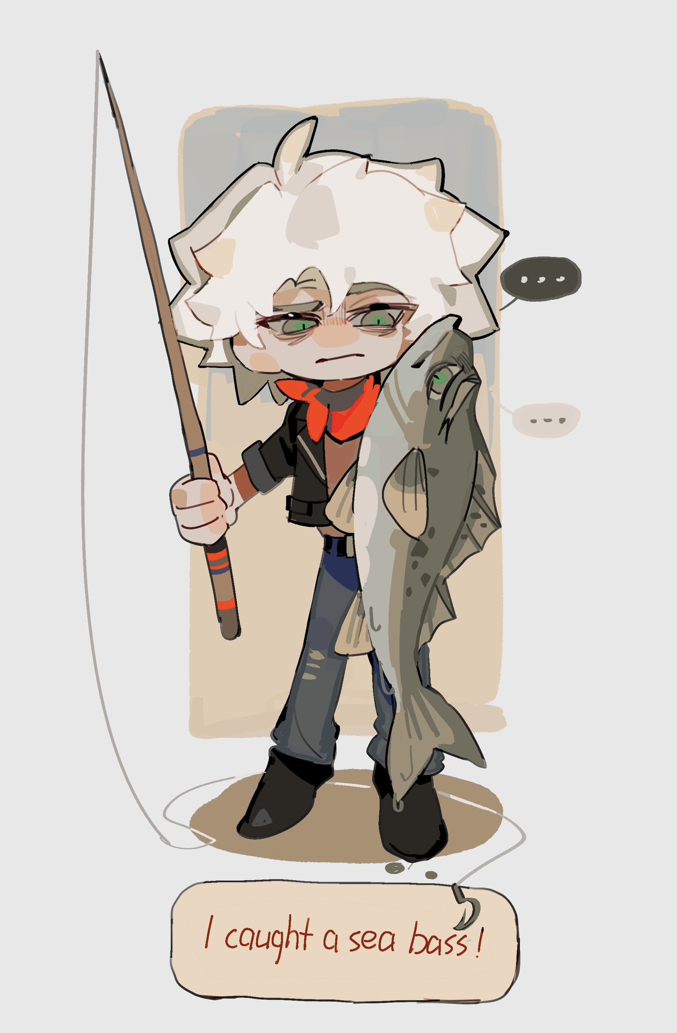 ..., 1boy, bags_under_eyes, bandana, black_footwear, black_pants, classicaloid, closed_mouth