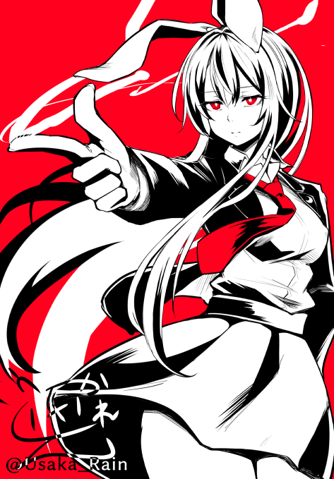 1girl, animal_ears, blazer, breasts, closed_mouth, collared_shirt, cowboy_shot, expressionless