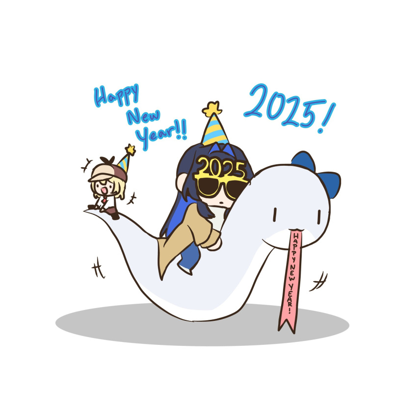 2025, blonde_hair, blue_eyes, blue_hair, boros_(ouro_kronii), happy_new_year, highres, hololive