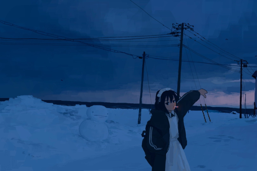 apron, black_jacket, dress, highres, jacket, li_shay, maid, maid_apron