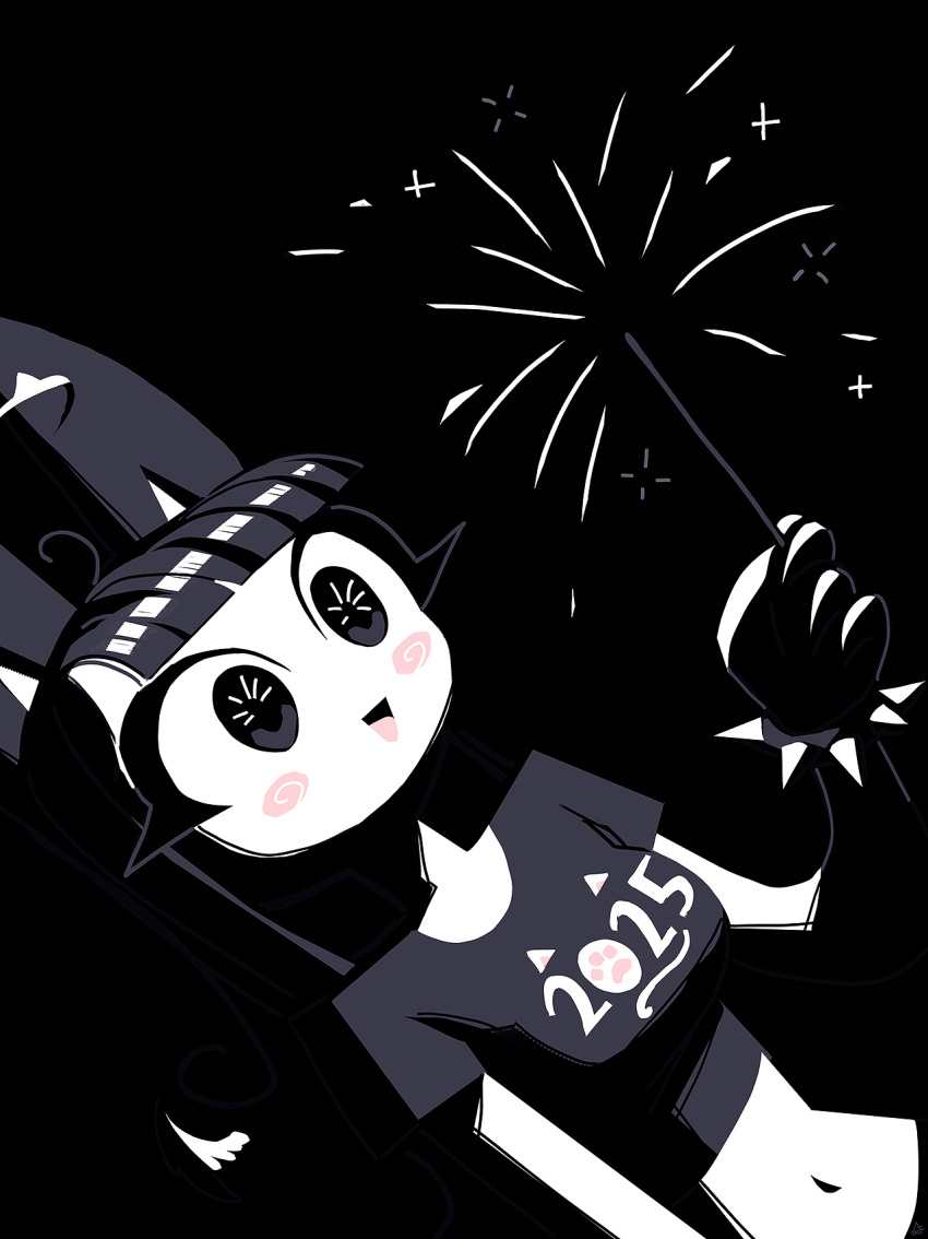 1girl, andaerz, animal_ears, black_background, black_hair, bracelet, breasts, cat_ears