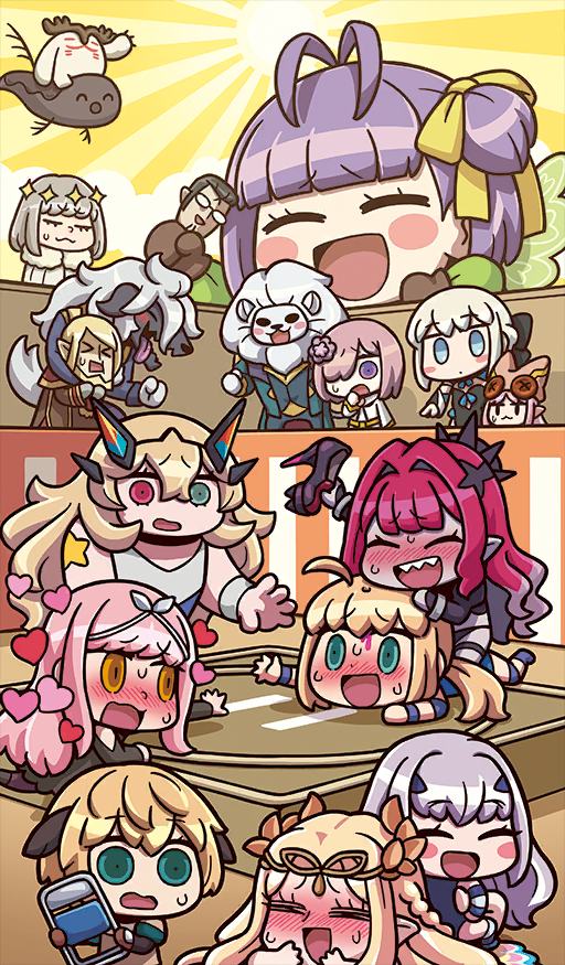 5boys, 6+girls, ahoge, artoria_caster_(fate), artoria_pendragon_(fate), aurora_(fate), baobhan_sith_(fate), baobhan_sith_(second_ascension)_(fate)