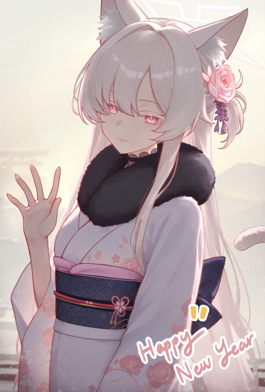 1girl, akira_(blue_archive), animal_ear_fluff, animal_ears, black_choker, blue_archive, cat_ears, cat_girl