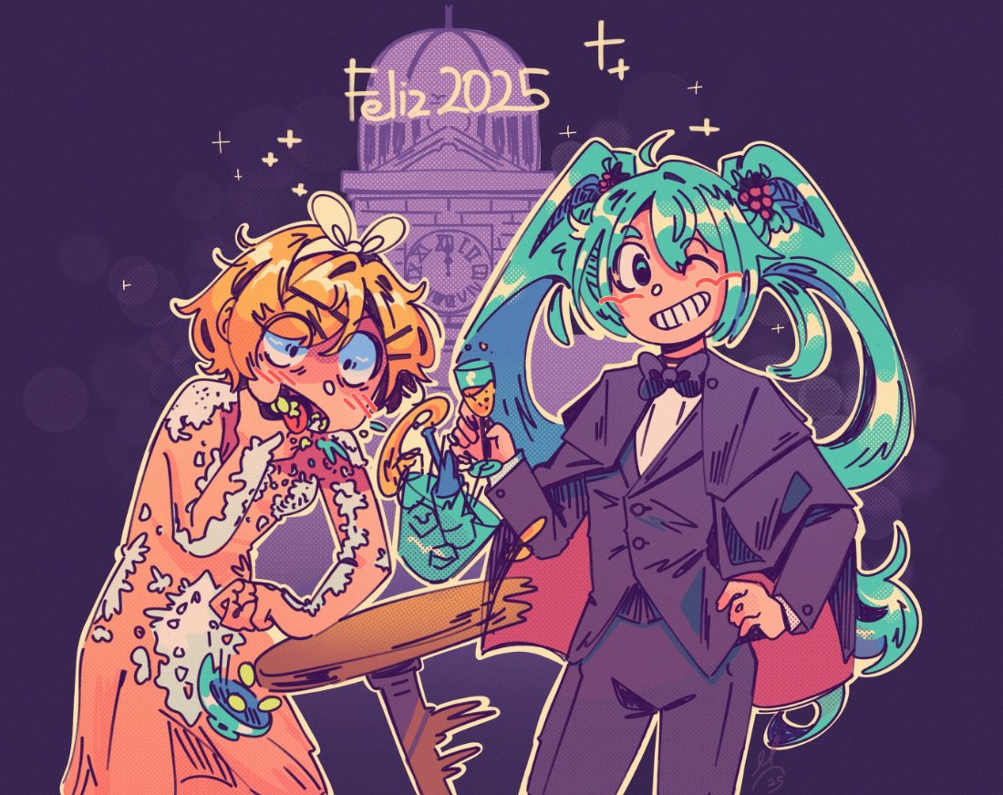 2025, 2girls, alcohol, aqua_eyes, aqua_hair, asphyxiation, black_cape, black_eyes