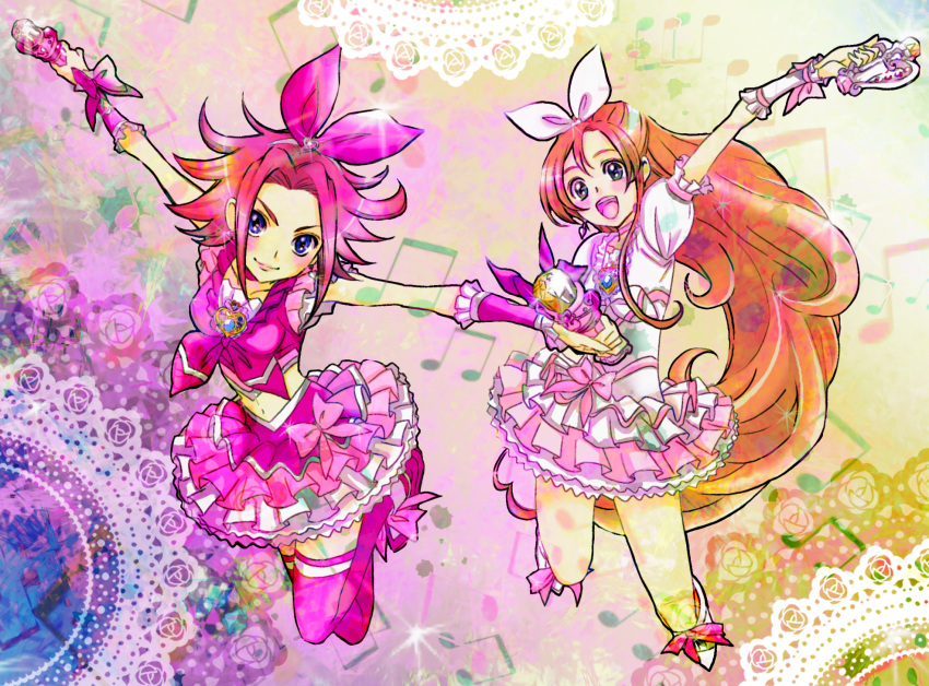 2girls, code_geass, cosplay, cure_melody, cure_melody_(cosplay), cure_rhythm, cure_rhythm_(cosplay), fantastic_belltier