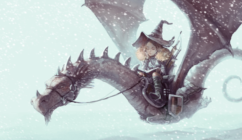 1girl, 1other, absurdres, belt, black_leg_warmers, book, book_on_lap, bridle