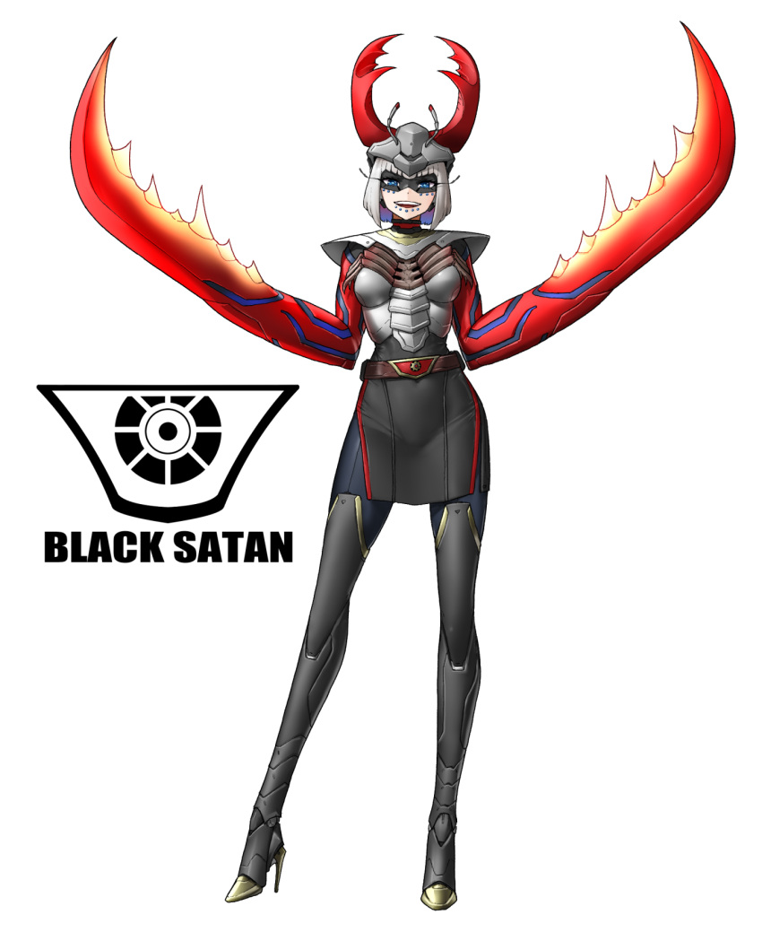1girl, antennae, anti-eyebrow_piercing, arthropod_girl, beetle_girl, belt, belt_buckle, black_footwear