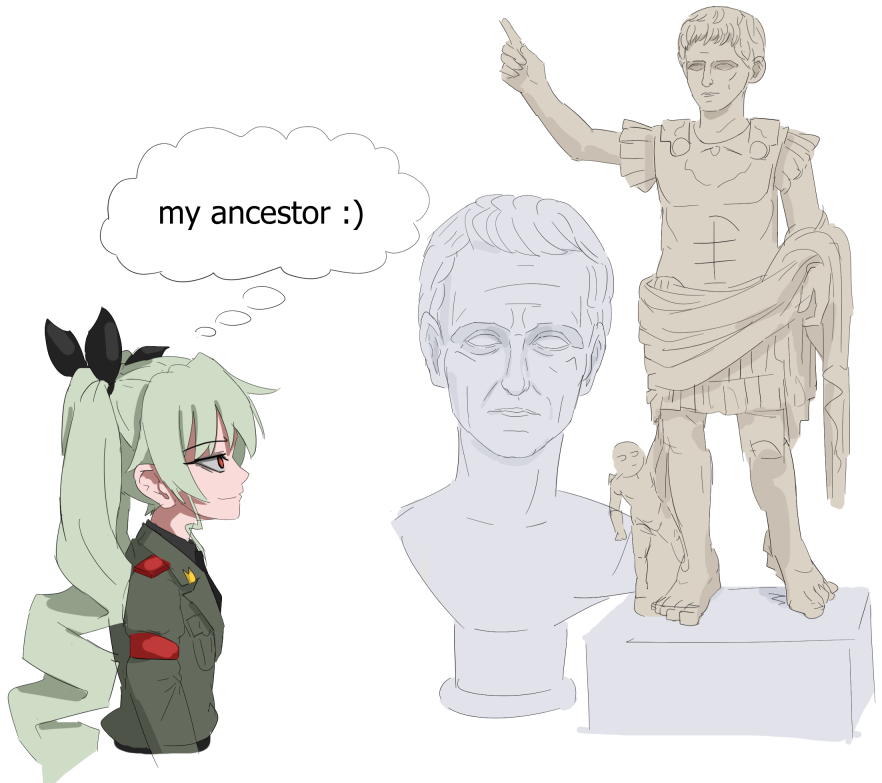 anchovy_(girls_und_panzer), anzio_military_uniform, black_shirt, collared_shirt, commentary, drill_hair, english_commentary, girls_und_panzer
