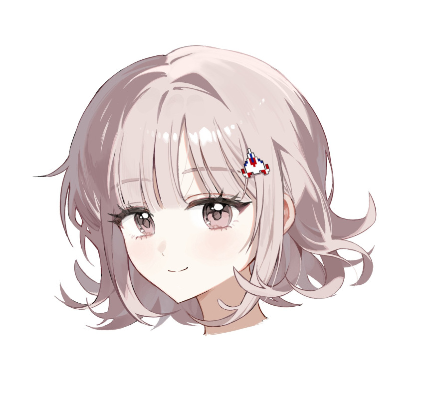 1girl, brown_hair, chama_(chacoc0), closed_mouth, cropped_head, danganronpa_(series), danganronpa_2:_goodbye_despair, flipped_hair