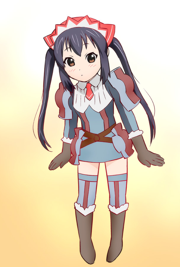 alicia_melchiott, alicia_melchiott_(cosplay), brown_eyes, cosplay, k-on!, nakano_azusa, purple_hair, senjou_no_valkyria, senjou_no_valkyria_1, solo, thighhighs, twintails, ueyama_michirou