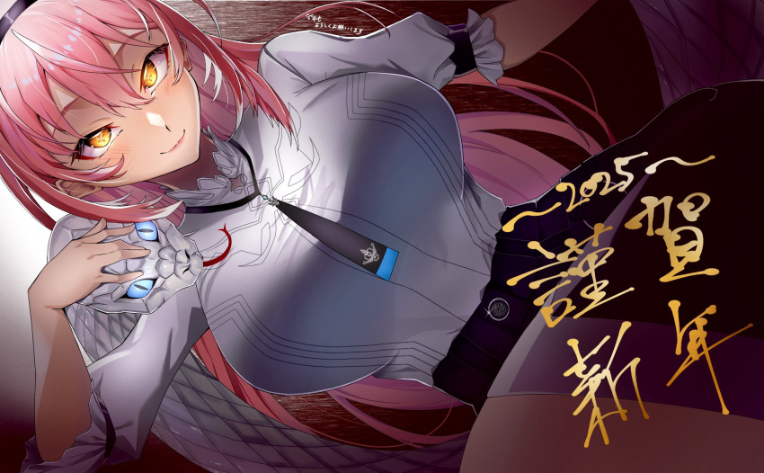 1girl, breasts, hair_between_eyes, highres, hololive, large_breasts, long_hair, long_sleeves