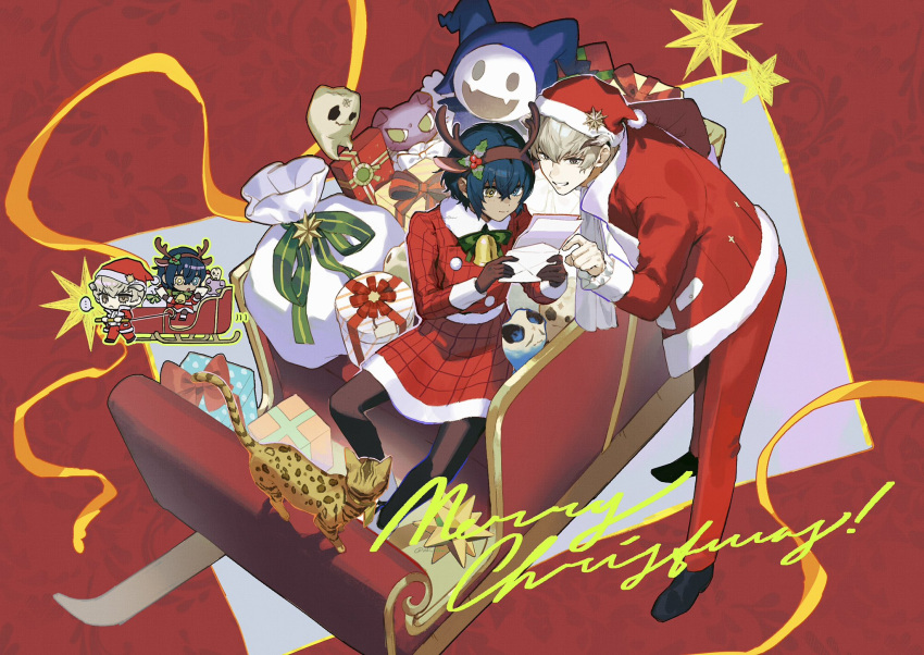 ..., 2boys, abi_07km, animal_ears, animalization, antlers, atlus, azure_homo_tenta